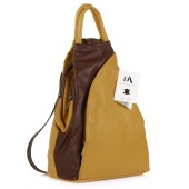 Rucsac dama din piele naturala DiAmanti Clio Giallo Scuro